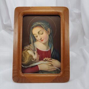 VTG Our Lady of Providence Madonna & Child Framed Religious Art Print